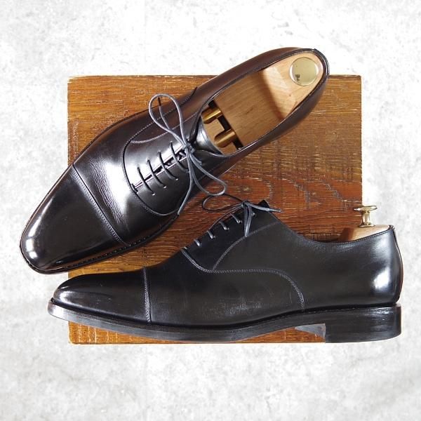 極美品★(スペイン製)YANKO/ヤンコ SIZE 8.5【グッドイヤーウェルテッド製法★ストレートチップ/14644】カーフ/黒/メンズ★g979