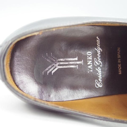 極美品★(スペイン製)YANKO/ヤンコ SIZE 8.5【グッドイヤーウェルテッド製法★ストレートチップ/14644】カーフ/黒/メンズ★g979