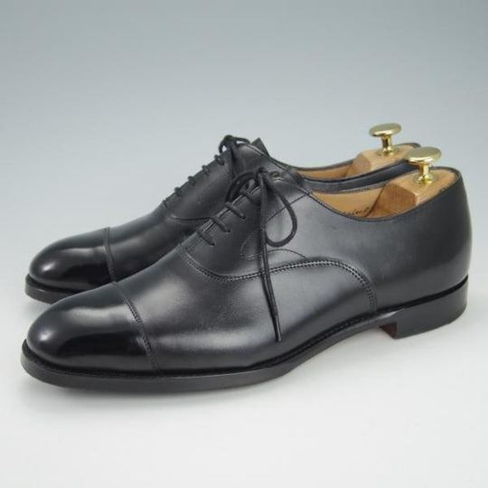 極上★(英)チーニー 6.5F【定価￥78,100-★アルフレッド/ALFRED】125ラスト/ストレートチップ/カーフ/黒/メンズ/CHEANEY★g981