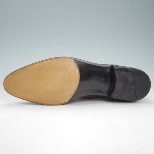 未使用★(伊)F.LLIジャコメッティ SIZE 44【定価10万円程度★ハンドソーンウェルテッド製法】チャッカブーツ/茶/Giacometti★g984