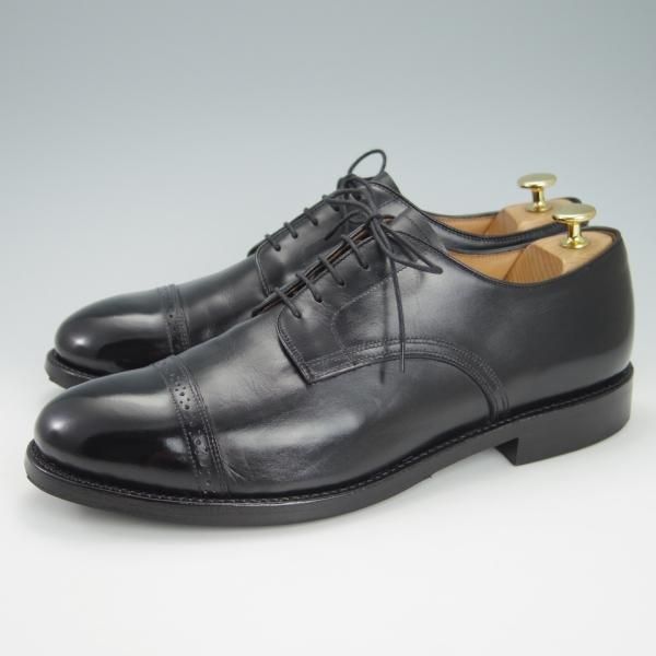 美品★(浅草)WHEEL ROBE/ウィールローブ 10.5D【定価￥58,000-★靴縁別注/(独)ワインハイマー社のボックスカーフ仕様】15077/黒★g985