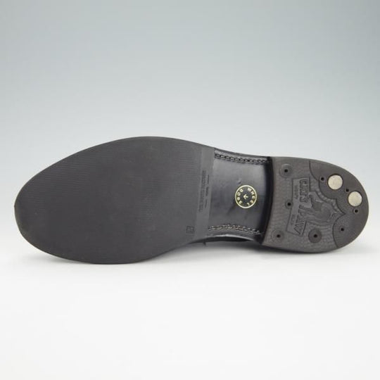 美品★(浅草)WHEEL ROBE/ウィールローブ 10.5D【定価￥58,000-★靴縁別注/(独)ワインハイマー社のボックスカーフ仕様】15077/黒★g985