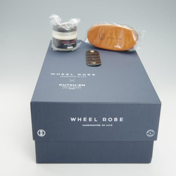 美品★(浅草)WHEEL ROBE/ウィールローブ 10.5D【定価￥58,000-★靴縁別注/(独)ワインハイマー社のボックスカーフ仕様】15077/黒★g985