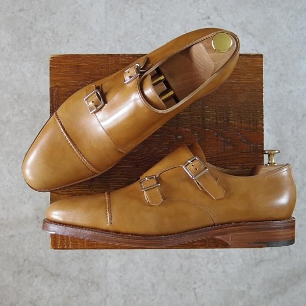 新品★ジョンロブ 8E【貴重★WILLIAM 2/ウィリアム 2/ミスティカーフ】9795Rラスト/ダブルモンク/薄茶/メンズ/JOHN LOBB★g986