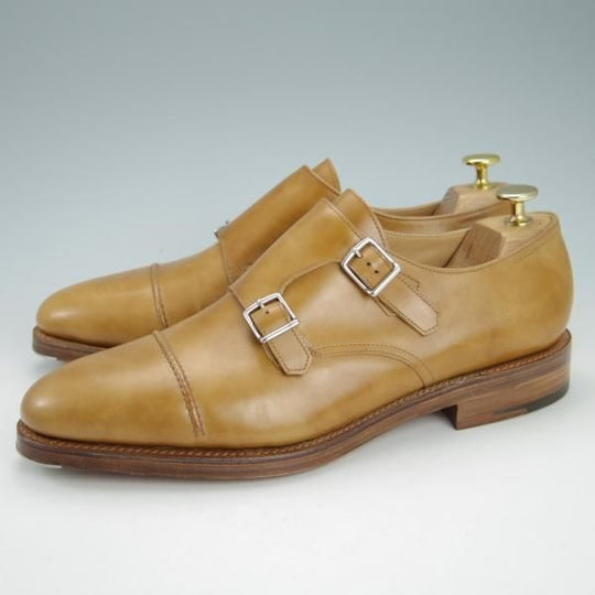 新品★ジョンロブ 8E【貴重★WILLIAM 2/ウィリアム 2/ミスティカーフ】9795Rラスト/ダブルモンク/薄茶/メンズ/JOHN LOBB★g986