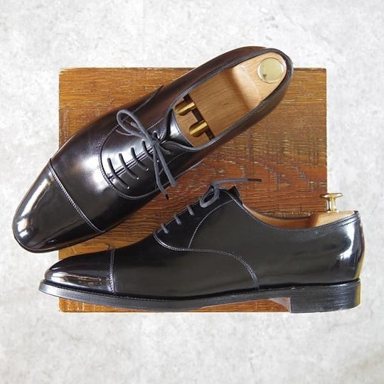 美品★ジョンロブ 8.5E【定価￥192,500-★CITY 2/シティ/7000ラスト】ストレートチップ/カーフ/黒/メンズ/JOHN LOBB★g989