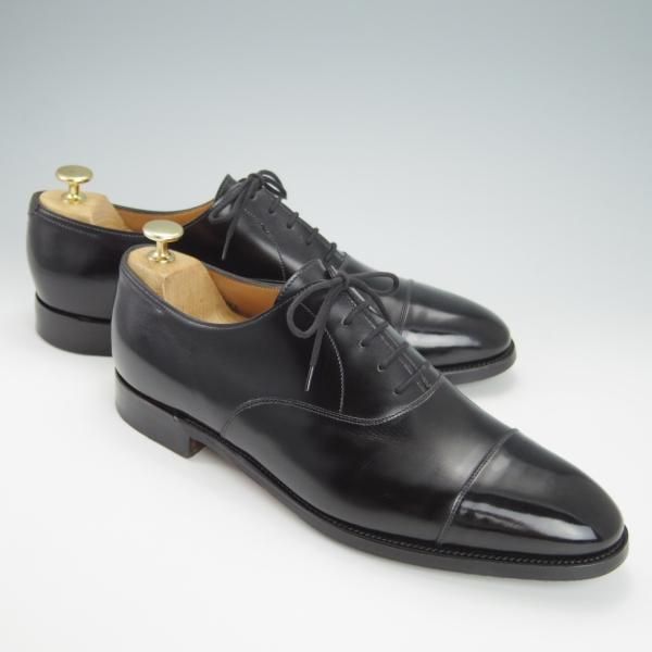 美品★ジョンロブ 8.5E【定価￥192,500-★CITY 2/シティ/7000ラスト】ストレートチップ/カーフ/黒/メンズ/JOHN LOBB★g989