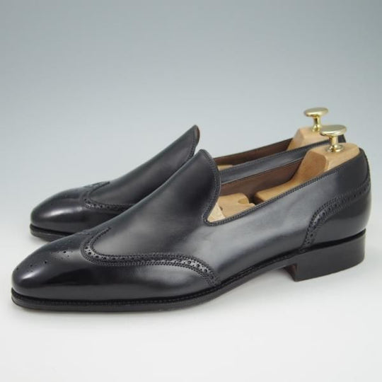 極美品★(スペイン製)CARMINA/カルミナ SIZE 8.5【定価￥74,800-★ローファー/80159】SIMPSOMラスト/スリッポン/カーフ/黒/メンズ★g991