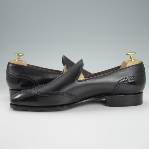 極美品★(スペイン製)CARMINA/カルミナ SIZE 8.5【定価￥74,800-★ローファー/80159】SIMPSOMラスト/スリッポン/カーフ/黒/メンズ★g991