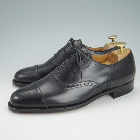 未使用★ポロ・ラルフローレン 25EE【貴重★グッドイヤーウェルテッド製法/日本製】セミブローグ/黒/リーガル/REGAL/POLO Ralph Lauren★g992