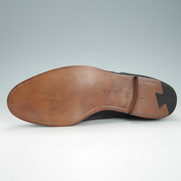 未使用★ポロ・ラルフローレン 25EE【貴重★グッドイヤーウェルテッド製法/日本製】セミブローグ/黒/リーガル/REGAL/POLO Ralph Lauren★g992