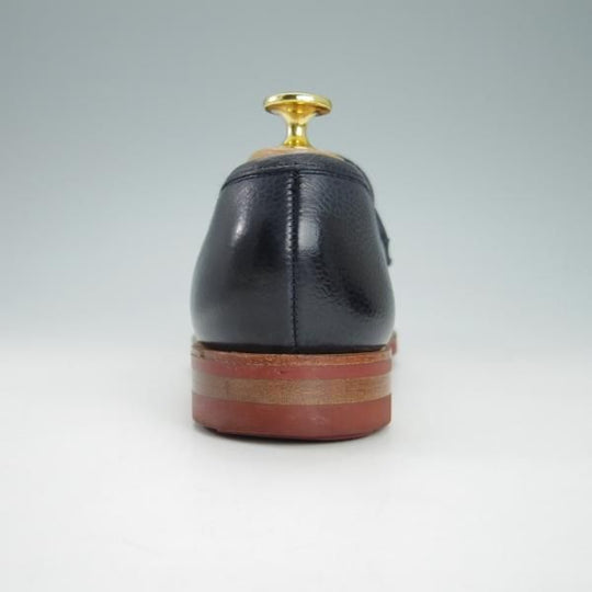 美品★クロケット&ジョーンズ 5.5D【定価￥86,900-★ダイナイトソール/HARVARD 2】コインローファー/376ラスト/紺/Crockett&Jones★g993