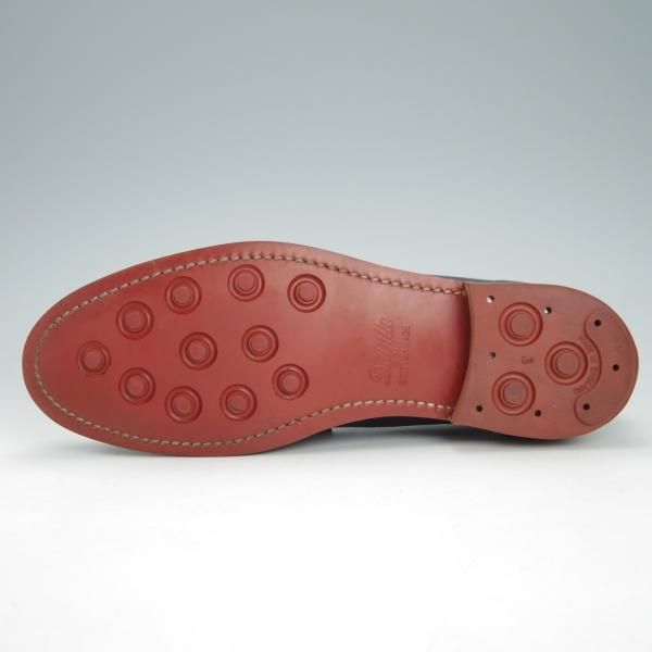 美品★クロケット&ジョーンズ 5.5D【定価￥86,900-★ダイナイトソール/HARVARD 2】コインローファー/376ラスト/紺/Crockett&Jones★g993