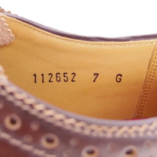 極上★(英)グレンソン 7G【★フルブローグ/112652】ポリッシュレザー/濃茶/メンズ/GRENSON★g999