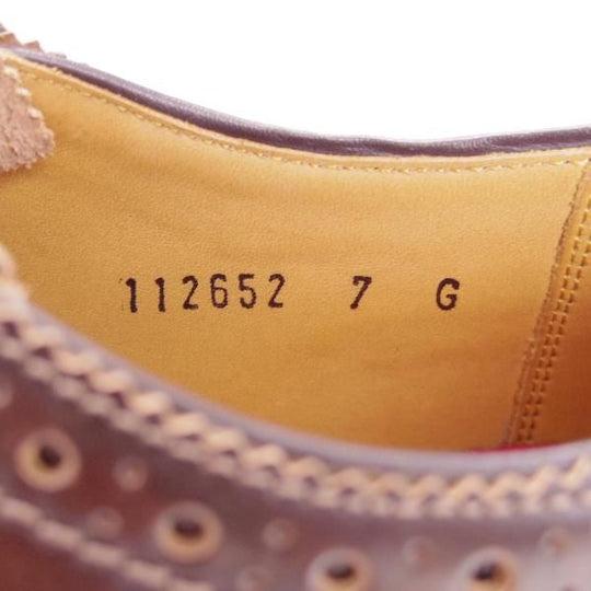 極上★(英)グレンソン 7G【★フルブローグ/112652】ポリッシュレザー/濃茶/メンズ/GRENSON★g999