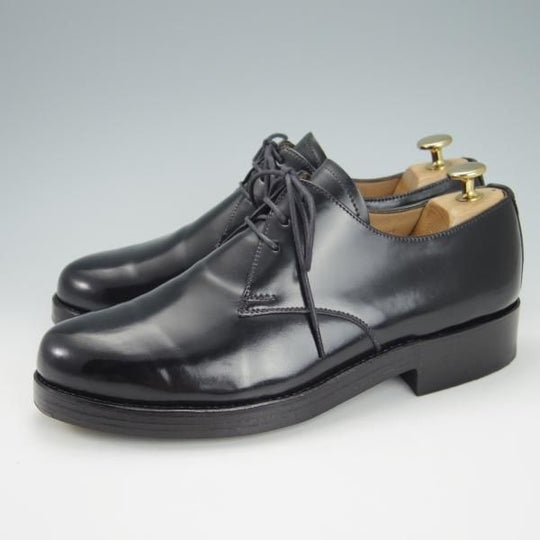 極美品★(独)ハインリッヒ・ディンケラッカー SIZE 6.5【現行定価19万円程度★コードバン/プレーントゥ】黒/Heinrich Dinkelacker★h001