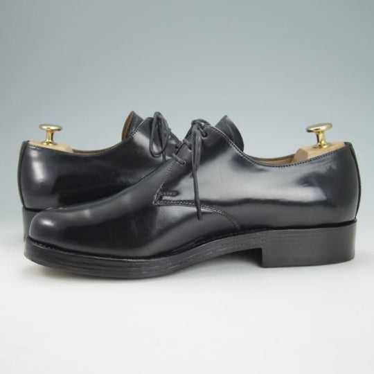 極美品★(独)ハインリッヒ・ディンケラッカー SIZE 6.5【現行定価19万円程度★コードバン/プレーントゥ】黒/Heinrich Dinkelacker★h001