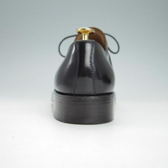 極美品★(独)ハインリッヒ・ディンケラッカー SIZE 6.5【現行定価19万円程度★コードバン/プレーントゥ】黒/Heinrich Dinkelacker★h001