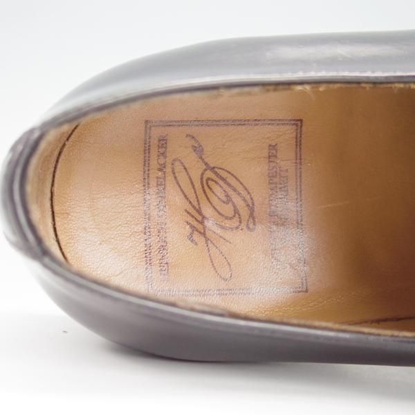 極美品★(独)ハインリッヒ・ディンケラッカー SIZE 6.5【現行定価19万円程度★コードバン/プレーントゥ】黒/Heinrich Dinkelacker★h001