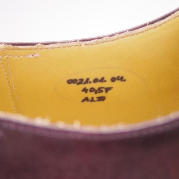 新品★(東欧)VASS/ヴァーシュ SIZE 40.5【貴重★Alt English/ストレートチップ】Fラスト/ミュージアムカーフ/ボルドー/赤茶★h002