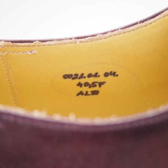 新品★(東欧)VASS/ヴァーシュ SIZE 40.5【貴重★Alt English/ストレートチップ】Fラスト/ミュージアムカーフ/ボルドー/赤茶★h002