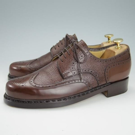 極美品★(東欧)VASS/ヴァーシュ SIZE 41.5【貴重★Budapest/ブダペストラスト】フルブローグ/カーフ×グレインレザー/濃茶★h003