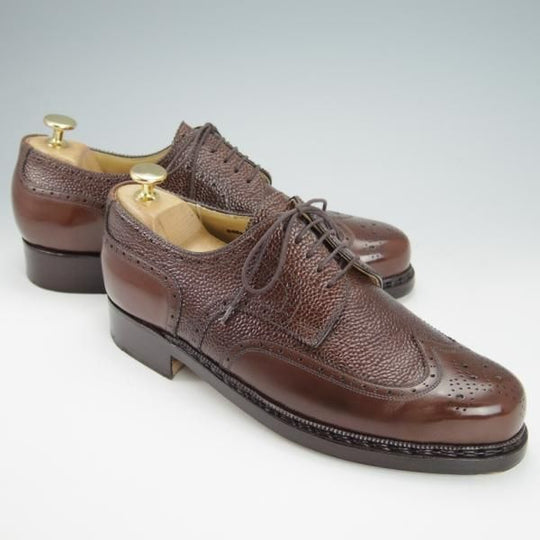 極美品★(東欧)VASS/ヴァーシュ SIZE 41.5【貴重★Budapest/ブダペストラスト】フルブローグ/カーフ×グレインレザー/濃茶★h003