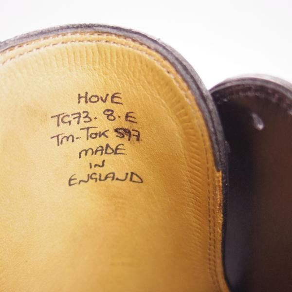 未使用★(英)ガジアーノ&ガーリング 8E【現行定価25万円程度★スキンステッチ/HOVE】TG73ラスト/Uチップ/黒/GAZIANO&GIRLING★h004