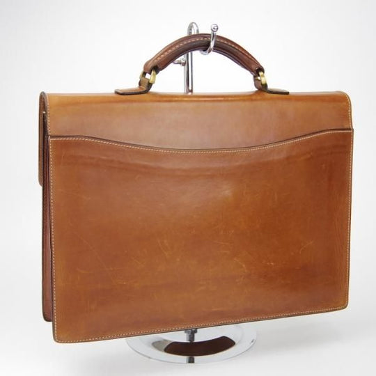 極上★ダンヒル/dunhill【英国製★ブライドルレザー仕様/ブリーフケース】メンズ/ビジネス/バッグ/茶/革/鞄★N5721