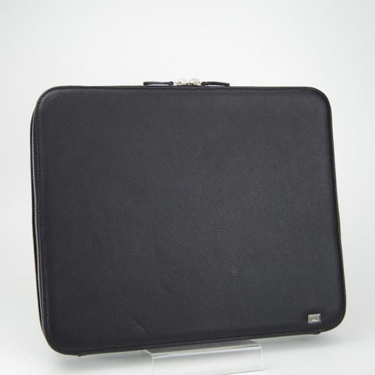 極美品★ダンヒル/dunhill【ノートPC収納可★ドキュメントケース/PＣケース】レザー/シボ革/黒/メンズ/ビジネス/バッグ/鞄★N5726