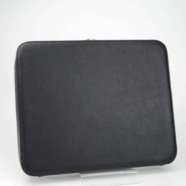 極美品★ダンヒル/dunhill【ノートPC収納可★ドキュメントケース/PＣケース】レザー/シボ革/黒/メンズ/ビジネス/バッグ/鞄★N5726