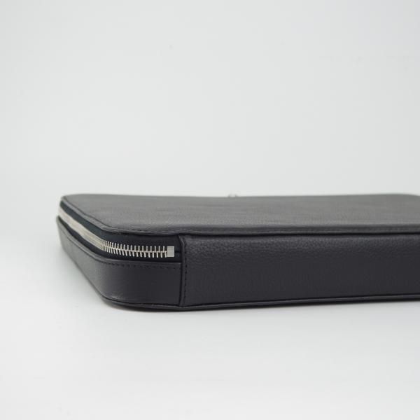 極美品★ダンヒル/dunhill【ノートPC収納可★ドキュメントケース/PＣケース】レザー/シボ革/黒/メンズ/ビジネス/バッグ/鞄★N5726