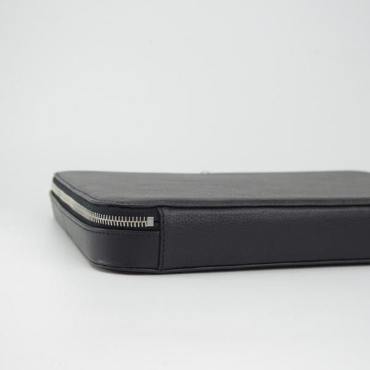 極美品★ダンヒル/dunhill【ノートPC収納可★ドキュメントケース/PＣケース】レザー/シボ革/黒/メンズ/ビジネス/バッグ/鞄★N5726