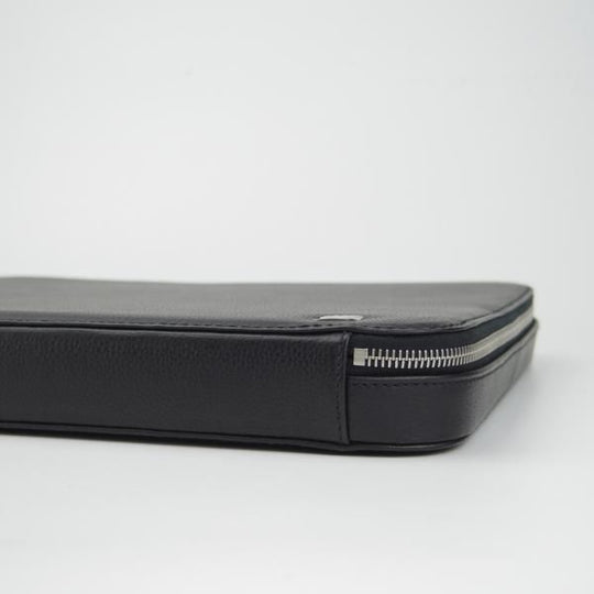 極美品★ダンヒル/dunhill【ノートPC収納可★ドキュメントケース/PＣケース】レザー/シボ革/黒/メンズ/ビジネス/バッグ/鞄★N5726