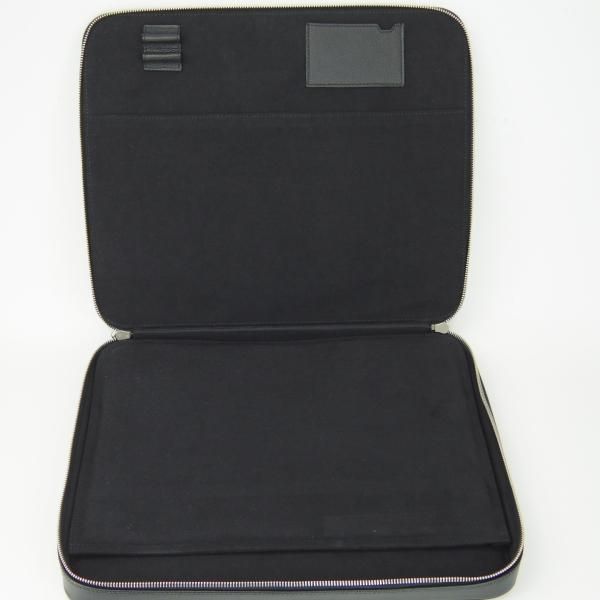極美品★ダンヒル/dunhill【ノートPC収納可★ドキュメントケース/PＣケース】レザー/シボ革/黒/メンズ/ビジネス/バッグ/鞄★N5726