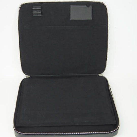 極美品★ダンヒル/dunhill【ノートPC収納可★ドキュメントケース/PＣケース】レザー/シボ革/黒/メンズ/ビジネス/バッグ/鞄★N5726