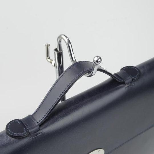 ほぼ未使用★(英)SIMPSON LONDON/シンプソン【定価￥108,000-★ブライドルレザー仕様/F30】ブリーフケース/レザー/紺/メンズ/バッグ★N5728
