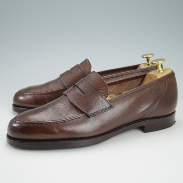 美品★クロケット&ジョーンズ 6E【定価￥86,900-★HARVARD 2/ハーバード2】コインローファー/376ラスト/濃茶/Crockett&Jones★h014