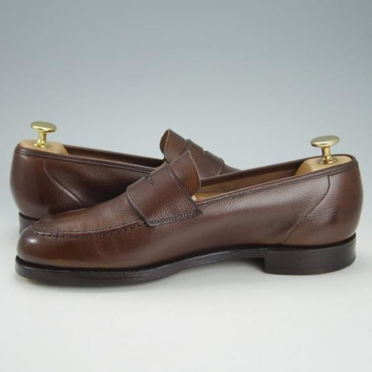 美品★クロケット&ジョーンズ 6E【定価￥86,900-★HARVARD 2/ハーバード2】コインローファー/376ラスト/濃茶/Crockett&Jones★h014