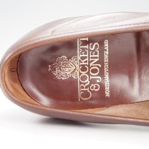 美品★クロケット&ジョーンズ 6E【定価￥86,900-★HARVARD 2/ハーバード2】コインローファー/376ラスト/濃茶/Crockett&Jones★h014