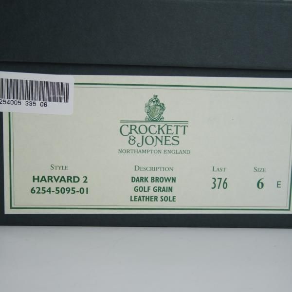 美品★クロケット&ジョーンズ 6E【定価￥86,900-★HARVARD 2/ハーバード2】コインローファー/376ラスト/濃茶/Crockett&Jones★h014