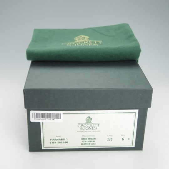 美品★クロケット&ジョーンズ 6E【定価￥86,900-★HARVARD 2/ハーバード2】コインローファー/376ラスト/濃茶/Crockett&Jones★h014