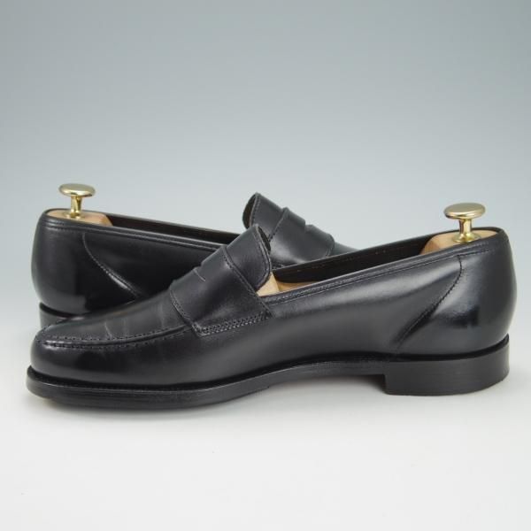 美品★クロケット&ジョーンズ 6E【定価￥86,900-★HARVARD 2/ハーバード2】コインローファー/376ラスト/黒/Crockett&Jones★h015