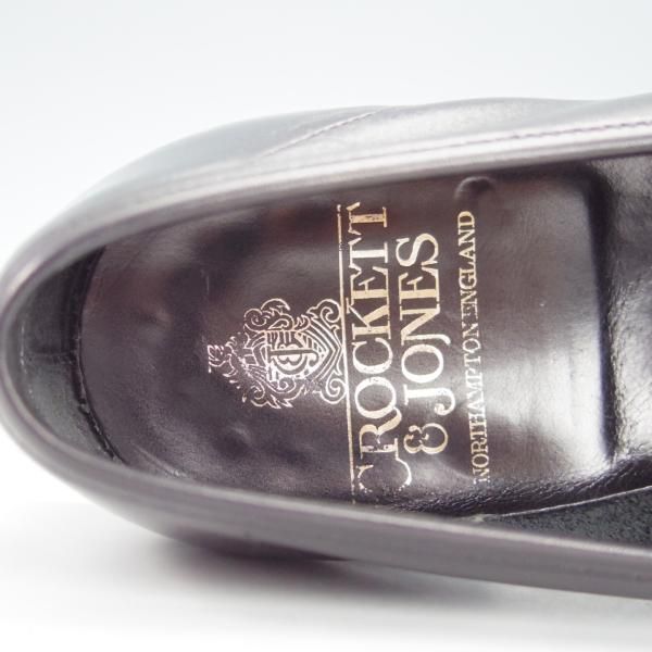 美品★クロケット&ジョーンズ 6E【定価￥86,900-★HARVARD 2/ハーバード2】コインローファー/376ラスト/黒/Crockett&Jones★h015