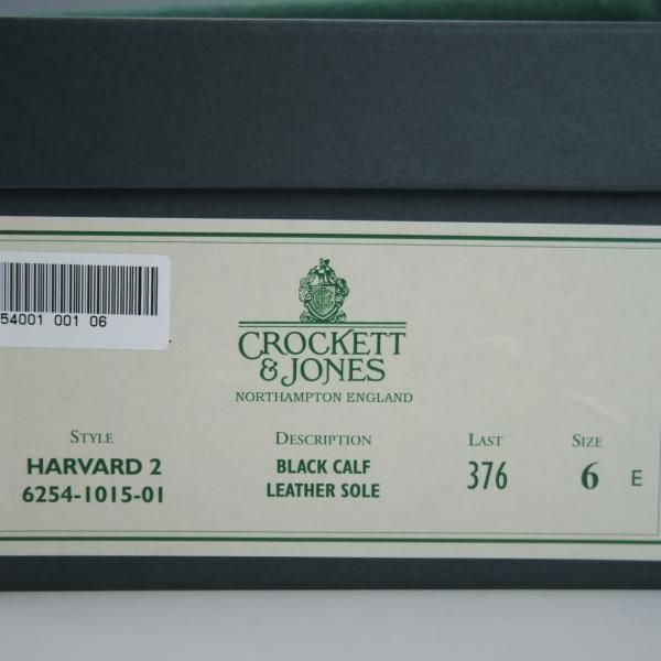 美品★クロケット&ジョーンズ 6E【定価￥86,900-★HARVARD 2/ハーバード2】コインローファー/376ラスト/黒/Crockett&Jones★h015