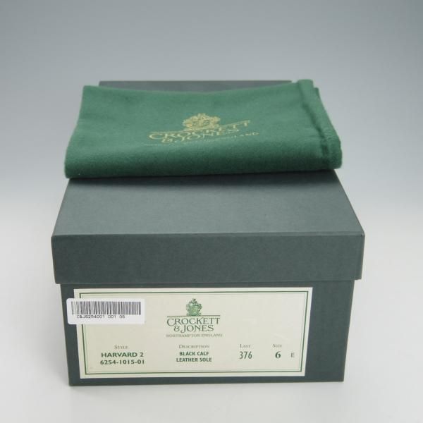 美品★クロケット&ジョーンズ 6E【定価￥86,900-★HARVARD 2/ハーバード2】コインローファー/376ラスト/黒/Crockett&Jones★h015