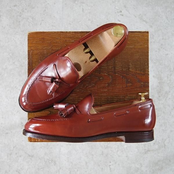 美品★クロケット&ジョーンズ 6E【定価￥86,900-★CAVENDISH 3/キャベンディッシュ3】タッセルローファー/375ラスト/Crockett&Jones★h016