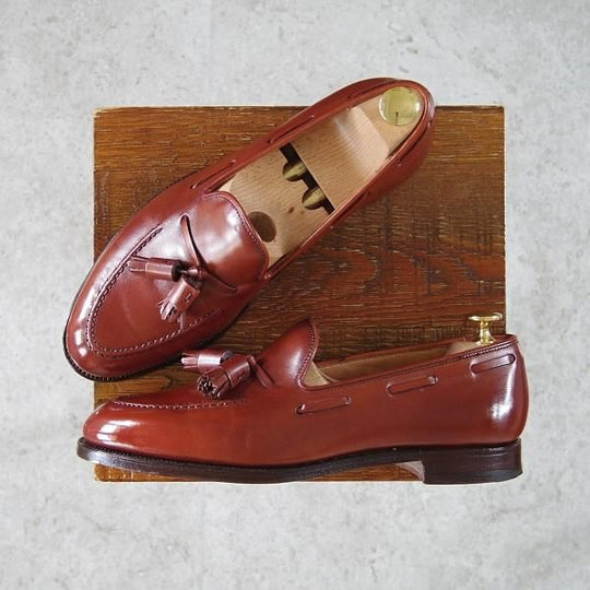 美品★クロケット&ジョーンズ 6E【定価￥86,900-★CAVENDISH 3/キャベンディッシュ3】タッセルローファー/375ラスト/Crockett&Jones★h016