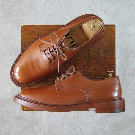 極上★トリッカーズ SIZE 7.5【モデル定価￥85,800-★マロンアンティーク/M6255】プレーントゥ/カントリーシューズ/茶/Tricker's★h019