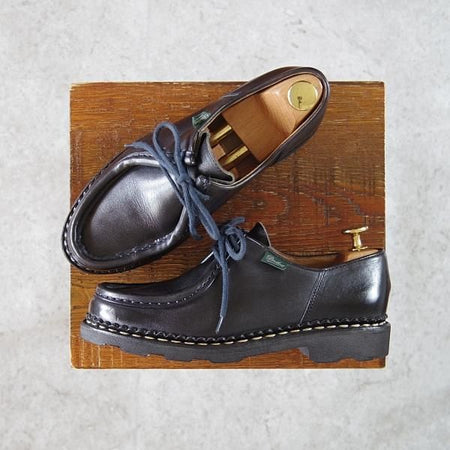 美品★パラブーツ(レディース) SIZE 3.5【定価￥69,300-★ミカエル/MICHAEL/紺/NUIT】チロリアンシューズ/リスレザー/Paraboot★h021